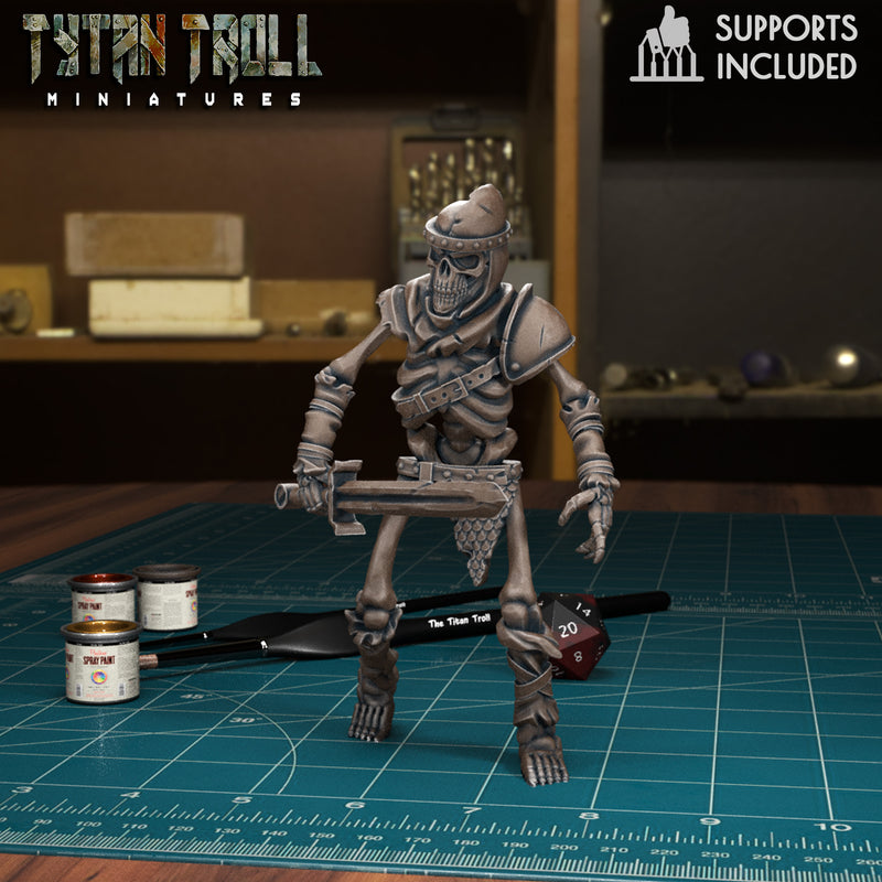 Skeleton Warrior 01 - TytanTroll Miniatures - DnD - Fantasy - Only-Games