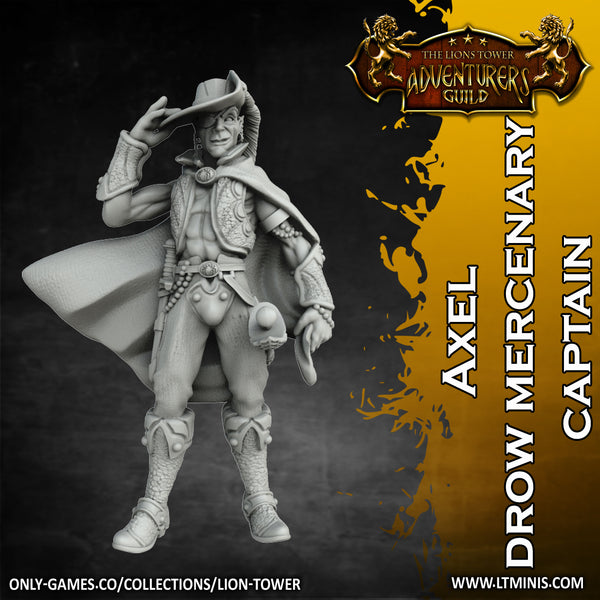 Axel - Drow Mercenary Rogue (32mm scale) - Only-Games