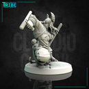 (0162) Male human tiefling half-orc firbolg elf monk with sticks - Only-Games