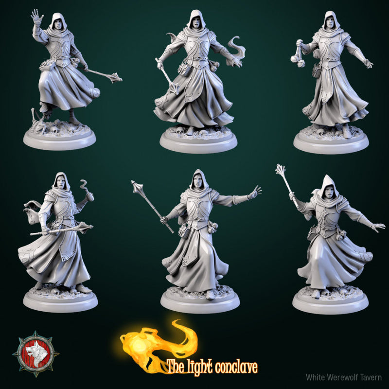 Masked clerics set 6 miniatures 32mm - Only-Games