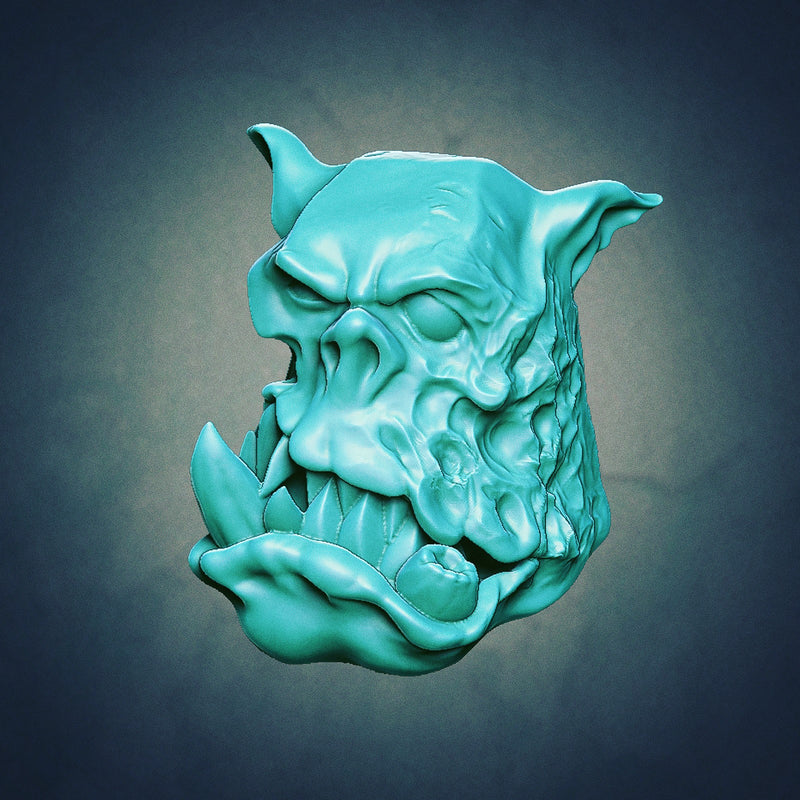 Orc Scar Heads - Set B (Lad Size) - Only-Games