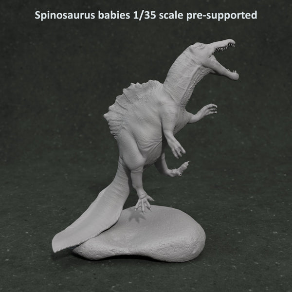 Baby Spinosaurus swimming  1-35 scale dinosaur - Only-Games