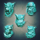 Orc Scar Heads - Set B (Boss Size) - Only-Games