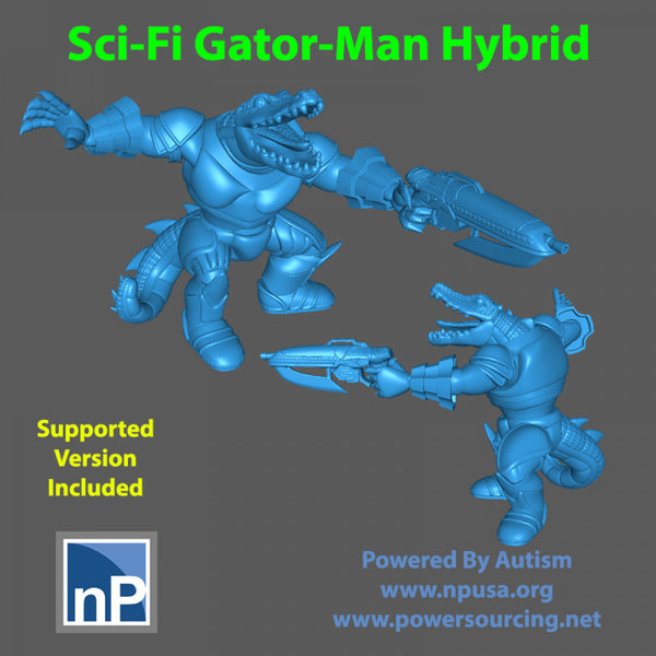 SciFi Gator-Man Hybrid 01 - Only-Games