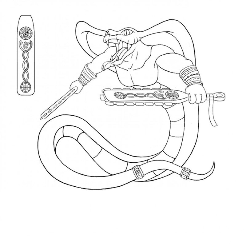Yuan-Ti / Snake-man Warrior, Pose 2 - Only-Games