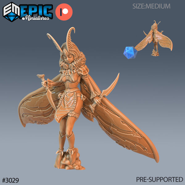 Moth Girl / Huge Insect Hybrid / Insectoid Warrior / Winged Humanoid / Butterfly Stage - Only-Games