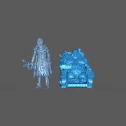 (0101) Male post-apocalyptic sci-fi leader with wheelchair and cannon - Only-Games