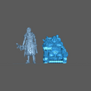 (0101) Male post-apocalyptic sci-fi leader with wheelchair and cannon - Only-Games