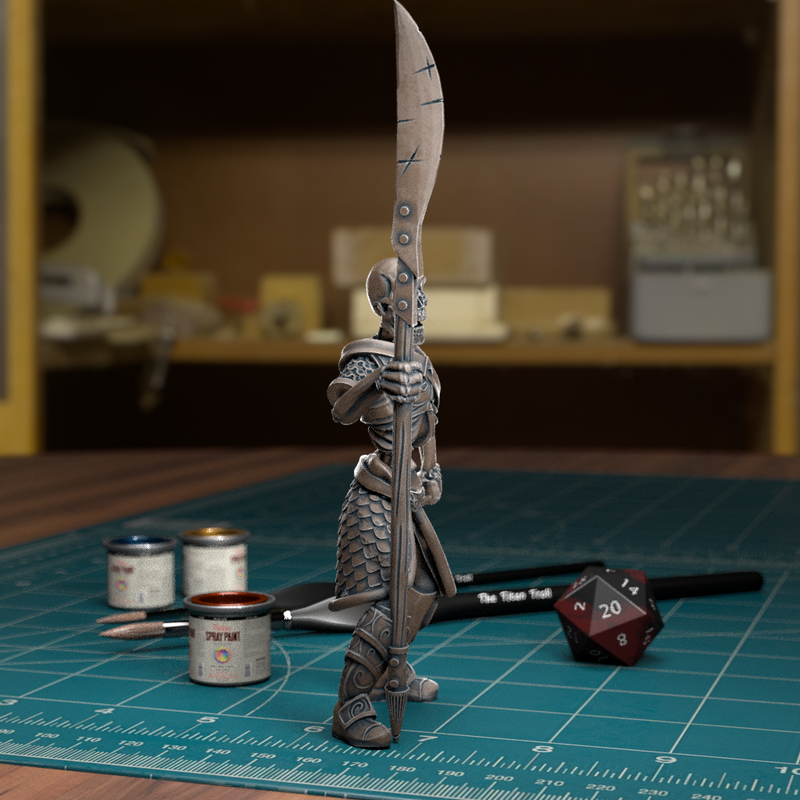 Undead Skeleton Spearman 003 - TytanTroll Miniatures - DnD - Fantasy- - Only-Games