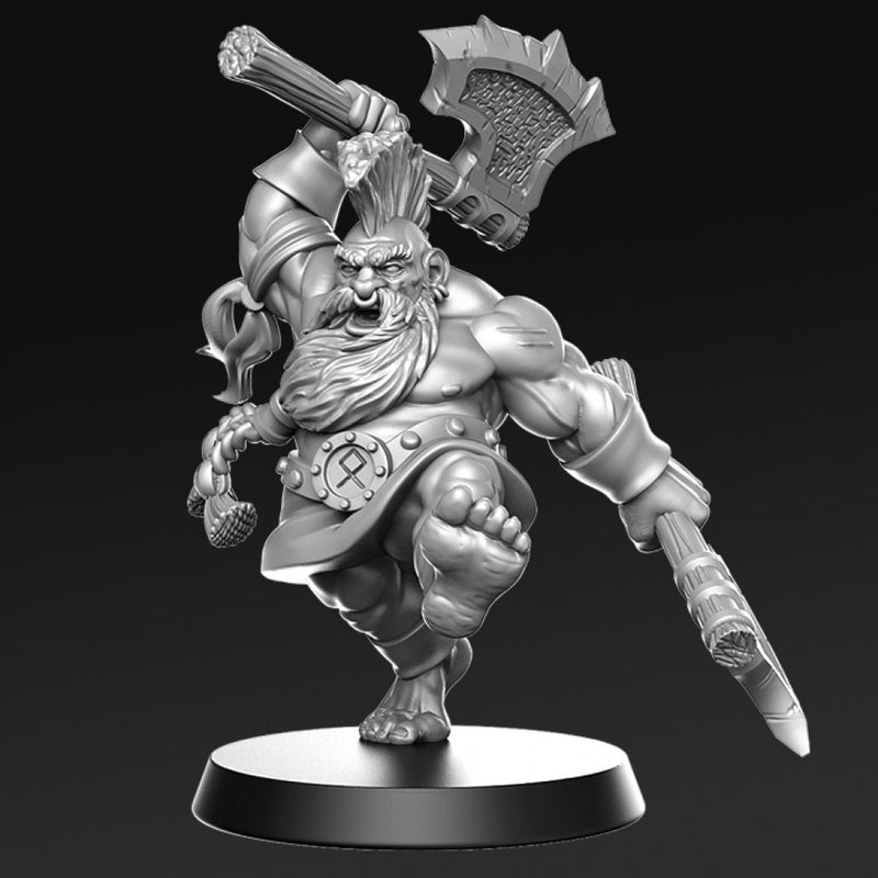 Orny - Dwarf Berseker - 32mm - DnD - - Only-Games