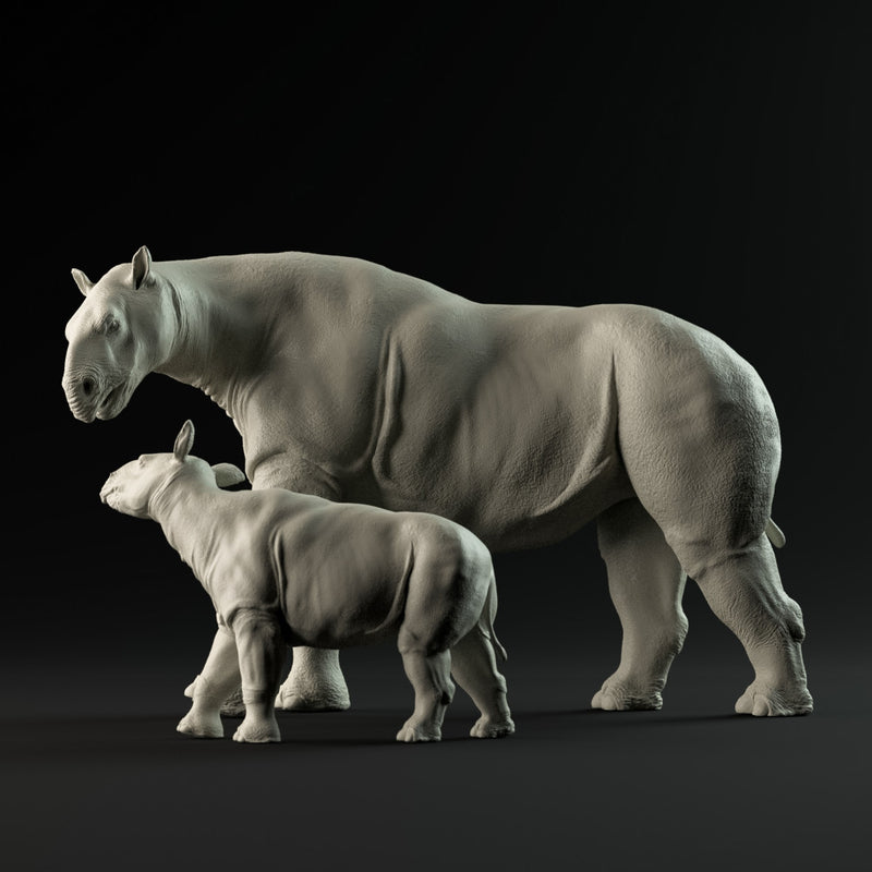 Paraceratherium mother and calf 1-35 scale - Only-Games