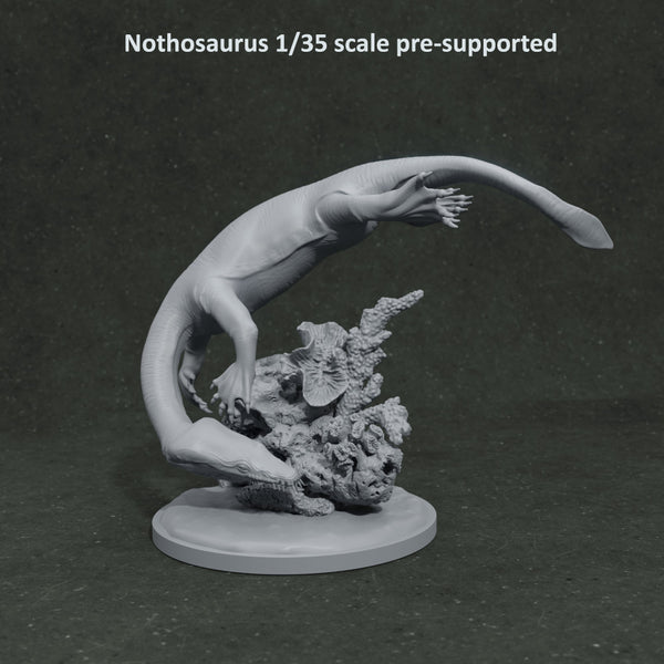 Nothosaurus hunting 1-35 scale marine reptile - Only-Games