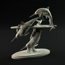 Ichtyosaur jumping  1-35 scale marine reptile - Only-Games