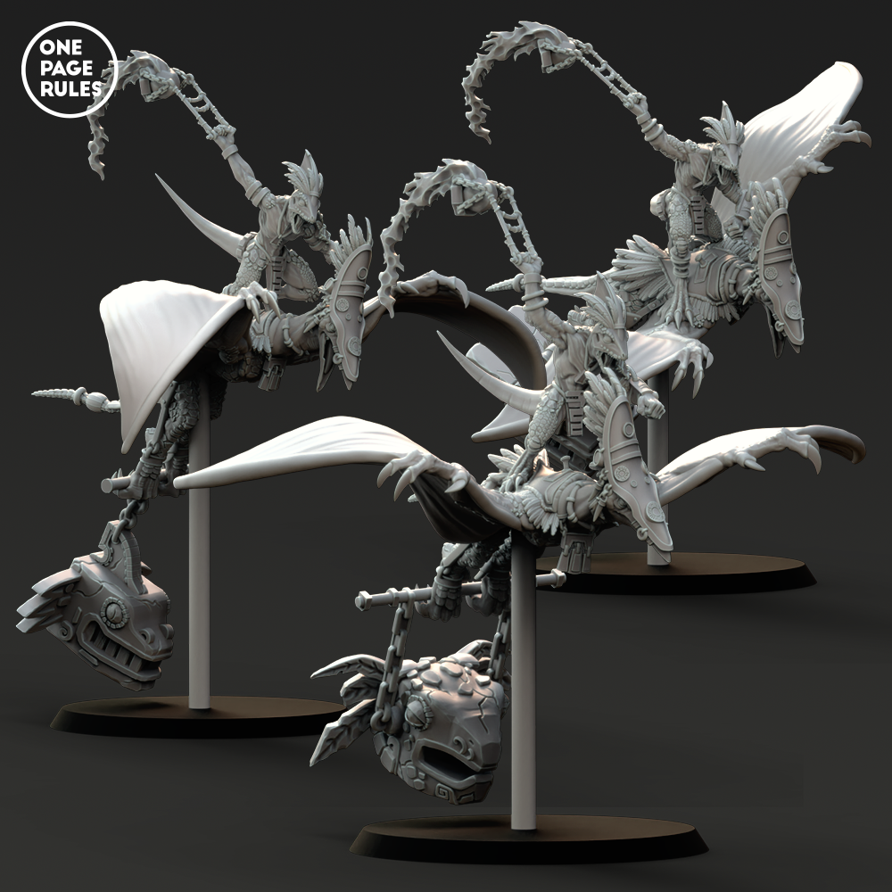 Saurian Pterodactyl Riders (3 Models)