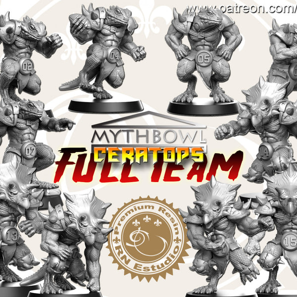 Ceratops Team 16 miniatures Fantasy Football 32mm - Only-Games