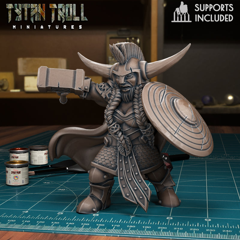 Female Bearded Dwarf Bundle - TytanTroll Miniatures - DnD - Fantasy - 32mm - Only-Games