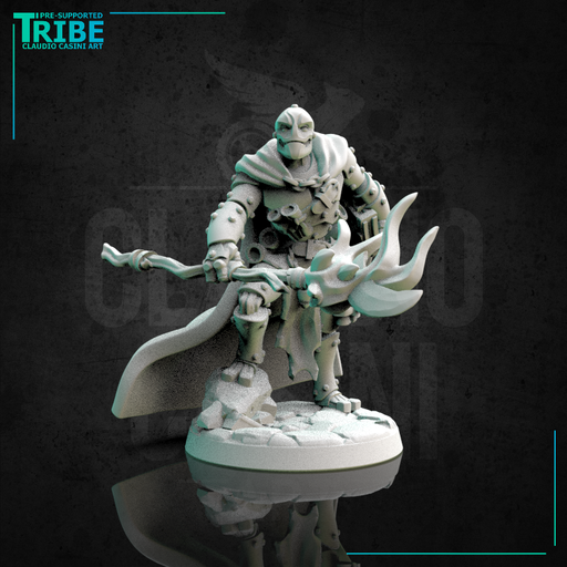 (0159) Male warforged wizard with a magical club - Only-Games