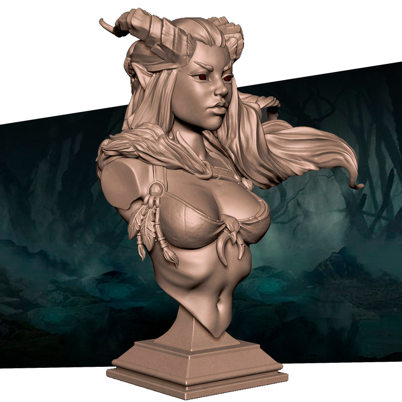 Druid Tiefling Bust - Only-Games