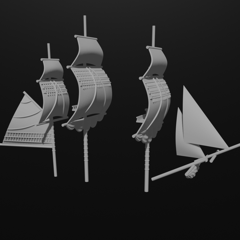 1/700 & 1/1200 3rd rate Masts - Only-Games