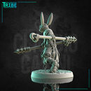 (0176) Male rabbitfolk monk shaolin with two clubs - Only-Games