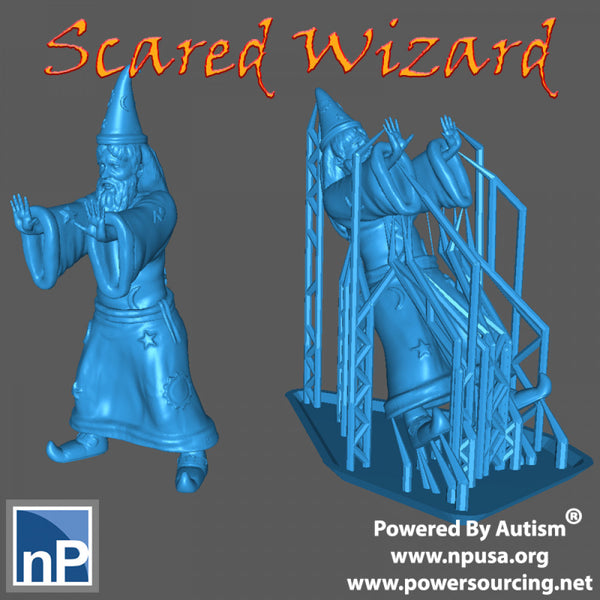 Fantasy Adventurer - Scared Wizard - Only-Games