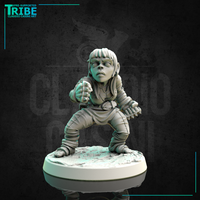 Buste Zombie Halfing/Hobbit - Miniature P35 Pour Collection Ou Jeu - Occasion, Voir Photo