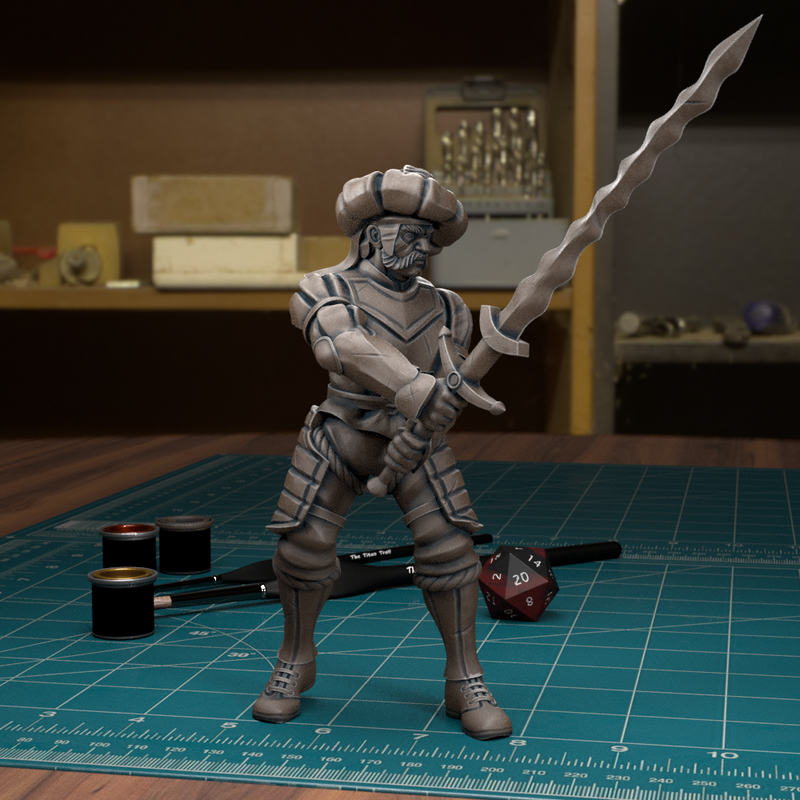 Mercenary Soldier 08 - TytanTroll Miniatures - DnD - Only-Games