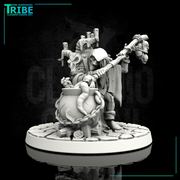 (0121) Female horror human, firbolg, half-orc, tiefling old witch with cauldron - Only-Games