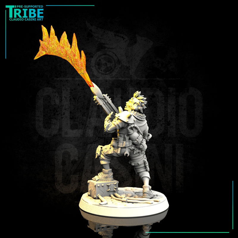 (0110) Male rocker post apocalyptic sci-fi with guitar and flamethrower - Only-Games