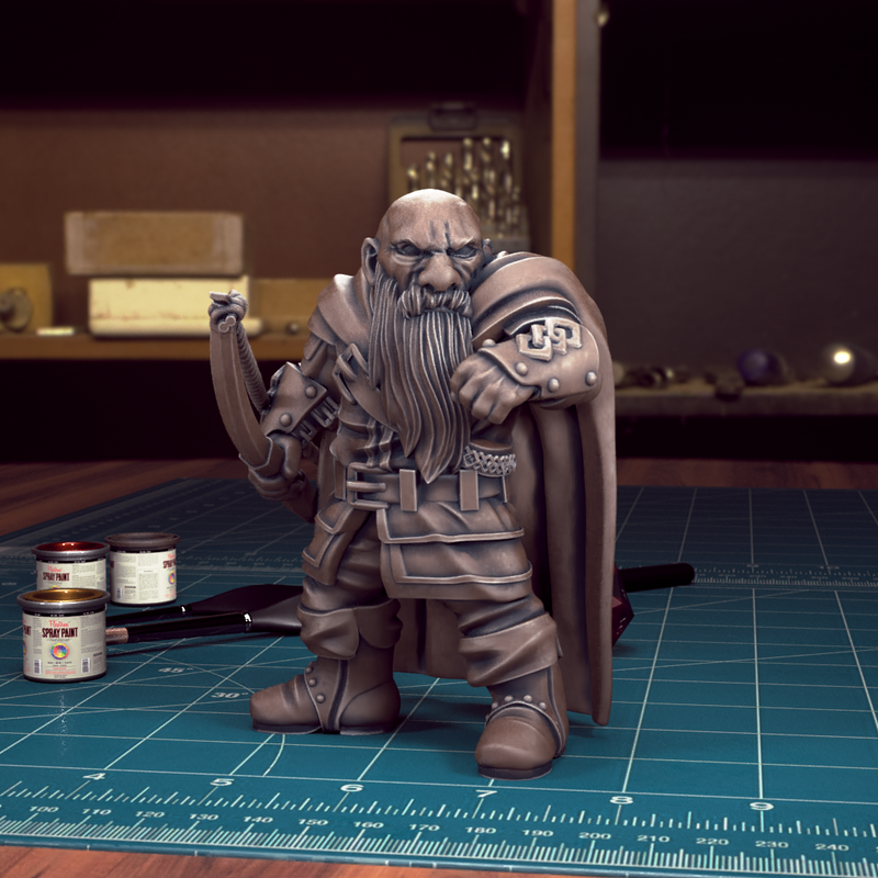 Male Dwarf 07 - TytanTroll Miniatures - DnD - Fantasy - 32mm - Only-Games