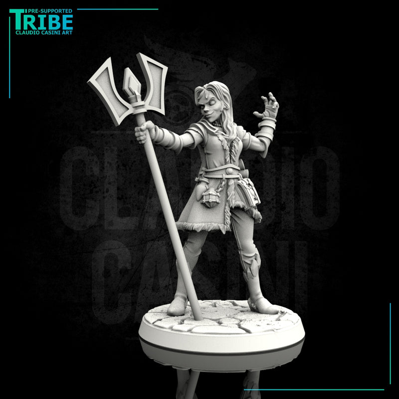 (0063) Female human elf tiefling sorceress with elemental evocation - Only-Games