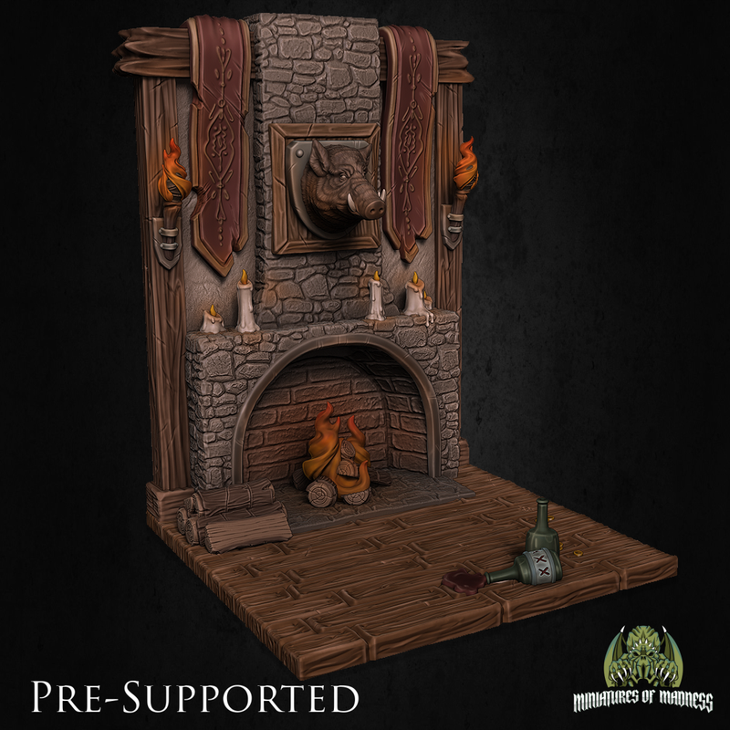 Tavern Scenary [32mm Scale] Wood Parquet Diorama - Only-Games