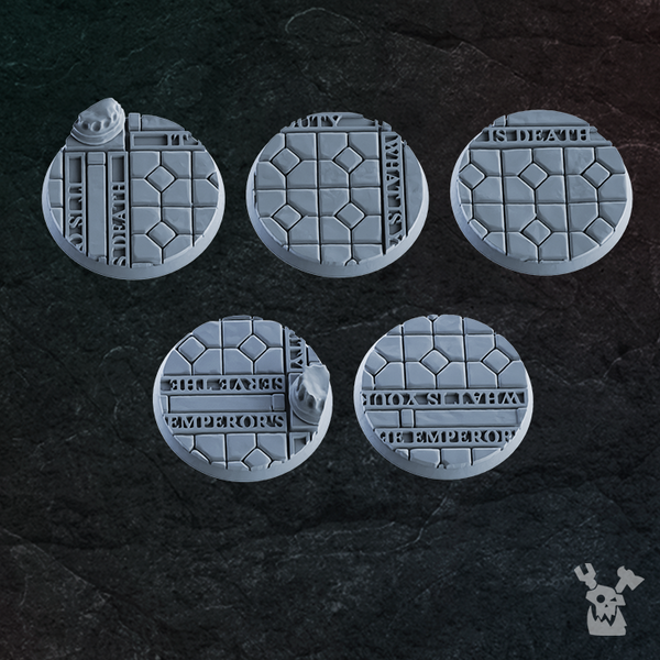 Religious Temple 40mm Bases Set x5 #2 - Only-Games