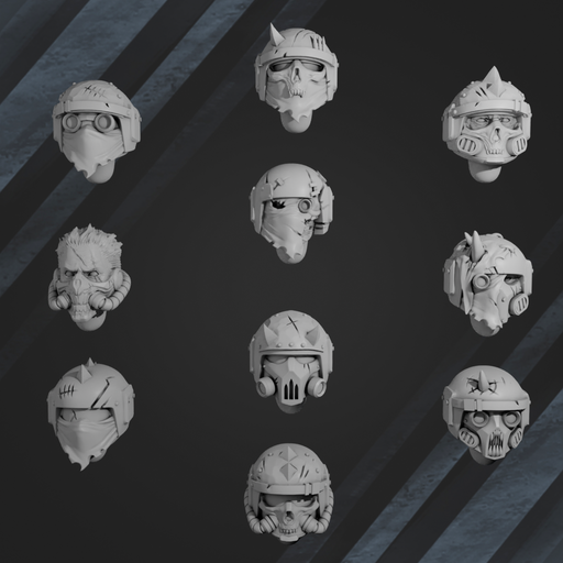 Blood Renegades Head Bits Set x10 - Only-Games