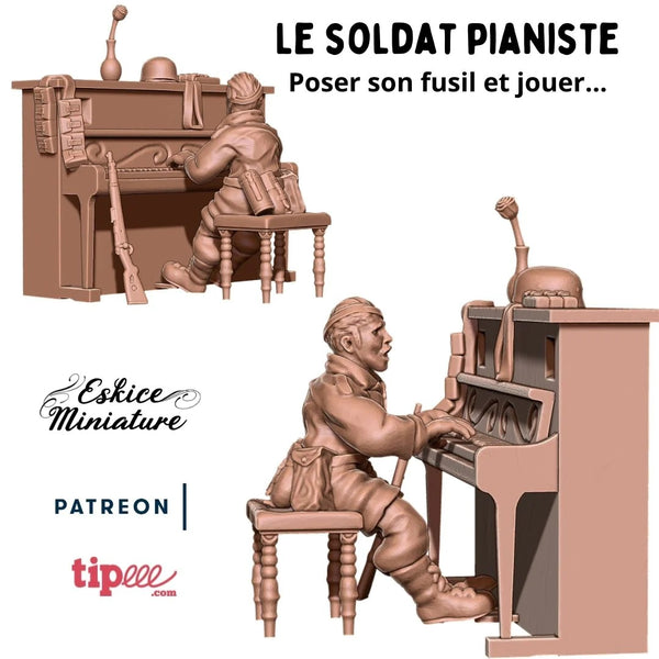 Pianist soldier - 28mm - Only-Games