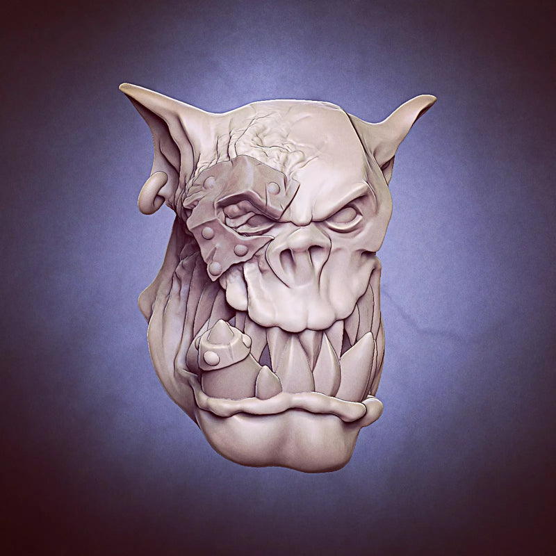 Orc Scar Heads - Set A (Lad Size) - Only-Games