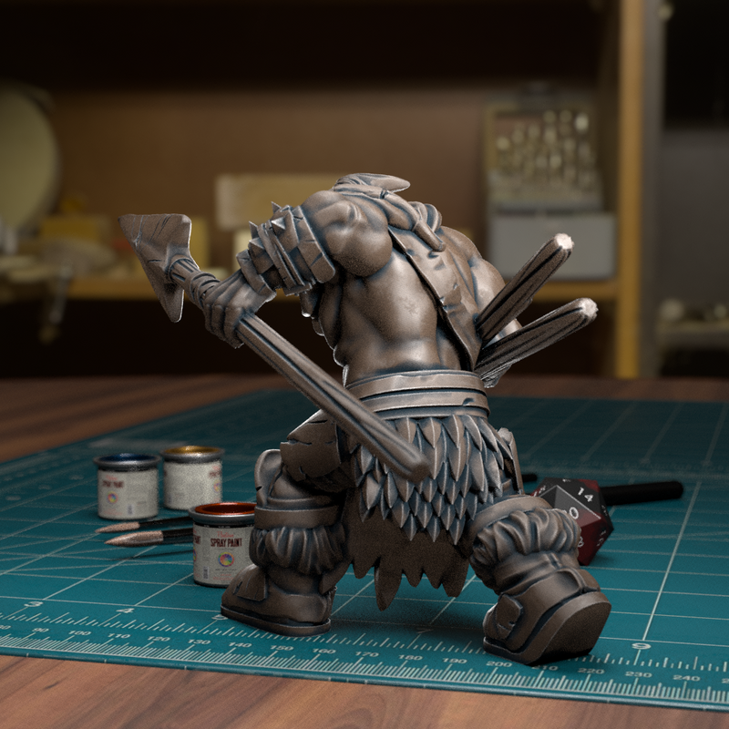 Orc Spearman 02 - TytanTroll Miniatures - DnD - Fantasy - Only-Games