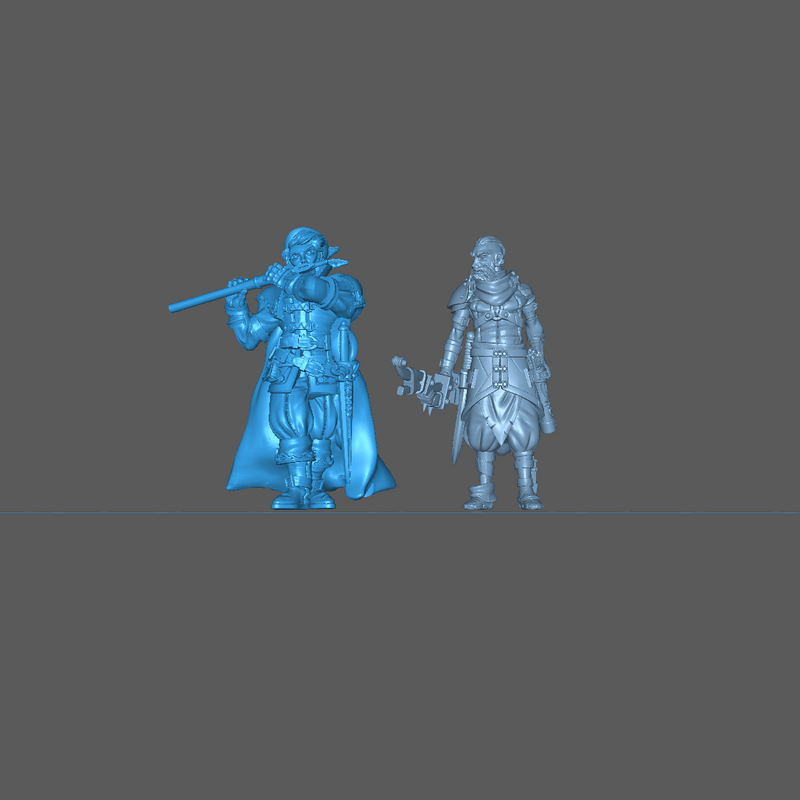 (0073) Male human elf bard with flute - Only-Games