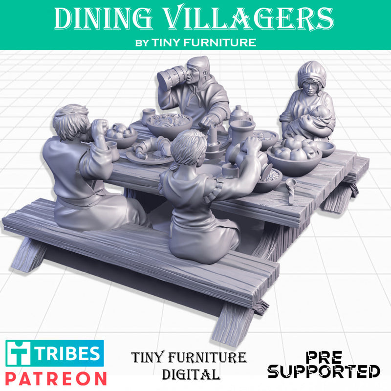 Dining villagers (SITTING FOLKS) - Only-Games