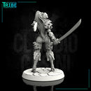 (0078) Female elf human tiefling ninja warrior with katanas - Only-Games