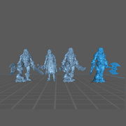 (0017) Male human half orc barbarian with weapons - Only-Games