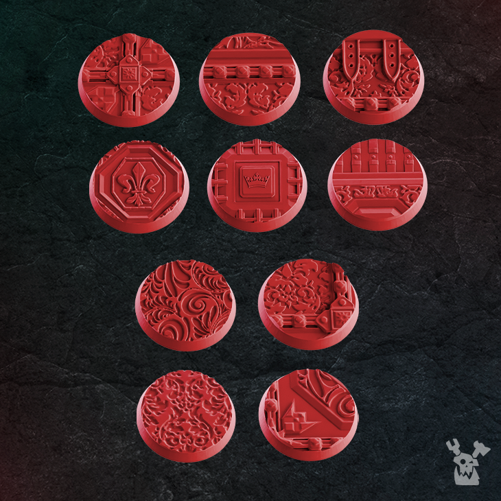 Royal Theme 25mm Bases Set x10 - Only-Games