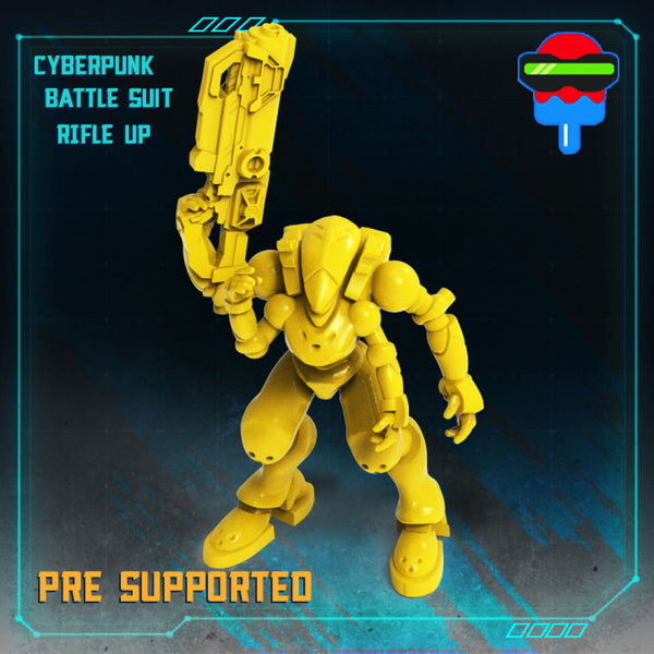 CYBERPUNK BATTLE SUIT RIFLE UP - Only-Games