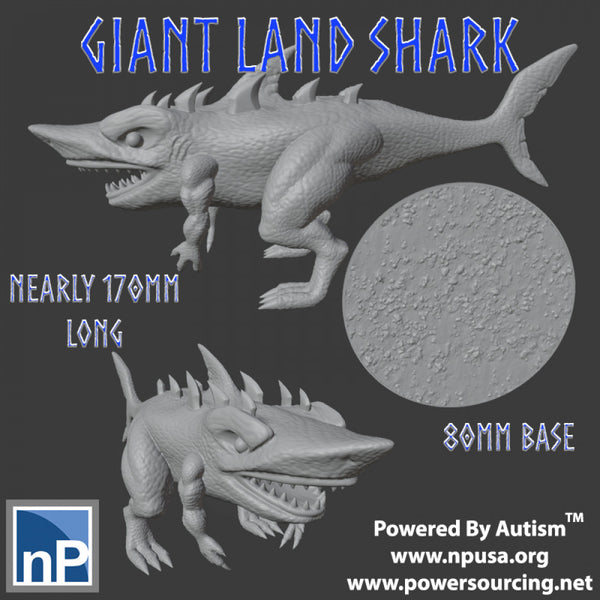 Giant Land Shark Fantasy Monster - Only-Games
