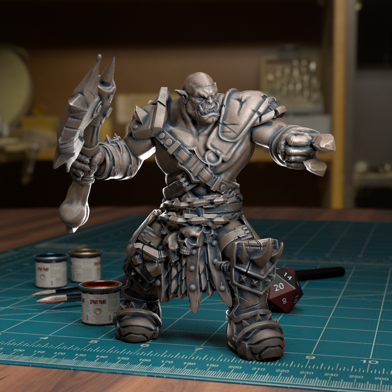 Orc Axeman - TytanTroll Miniatures - DnD - Fantasy - Only-Games
