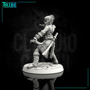 (0061) Female human elf tiefling thief assassin with knives - Only-Games