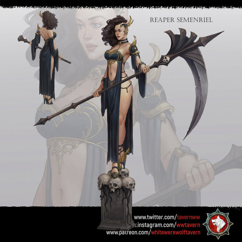 Semenriel Dark Reaper 32mm and 75mm pre-supported - Only-Games