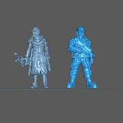 (0172) Male military soldier mercenary with a uzi - Only-Games