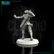(0075) Female half-orc elf human tiefling warrior witch hunter with sword - Only-Games