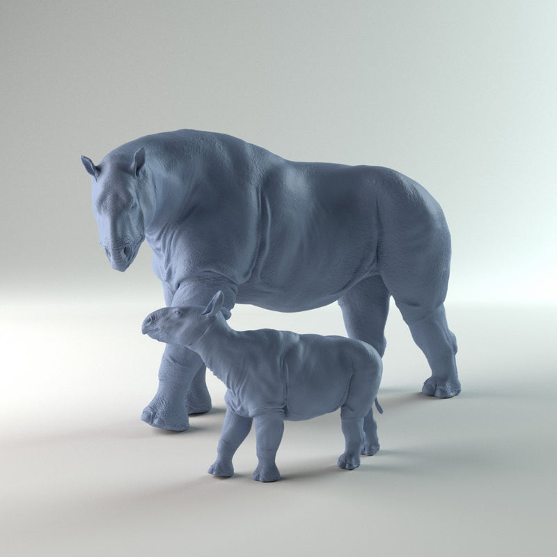 Paraceratherium mother and calf 1-35 scale - Only-Games